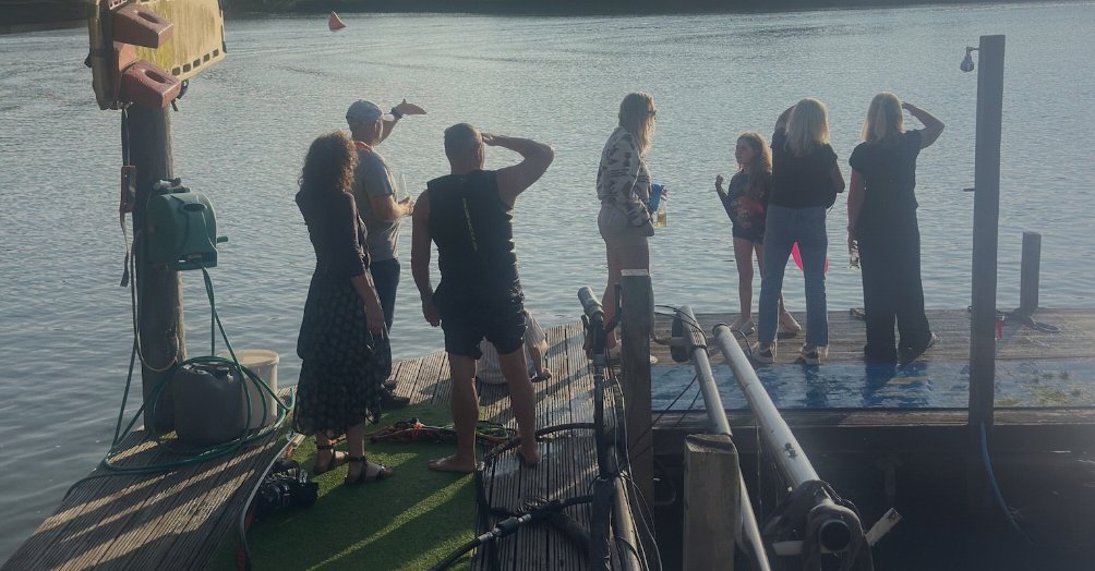Members enjoying the lake at Gosfield