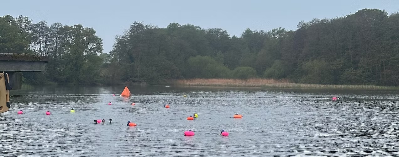 Open water swimming at Gosfield Lake
